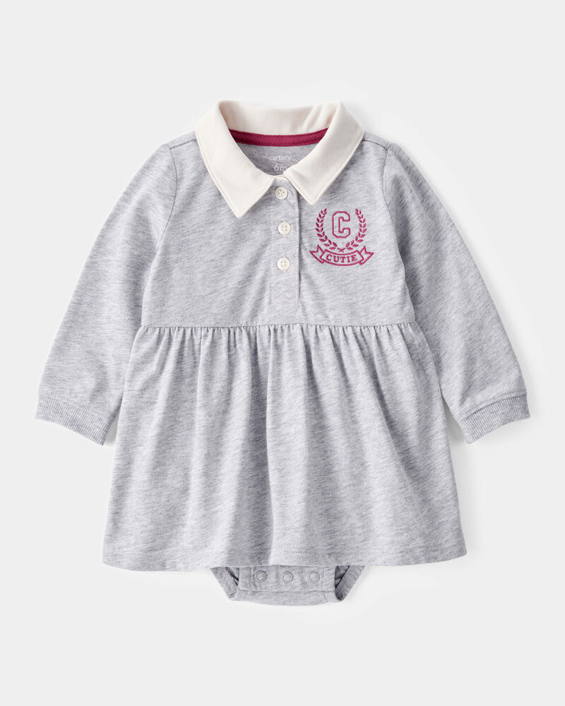 Baby Varsity Bodysuit Dress, image 1 of 5 slides