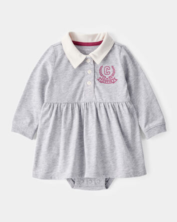 Baby Varsity Bodysuit Dress, 
