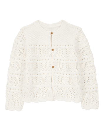 Toddler Pointelle Sweater - Cream, 