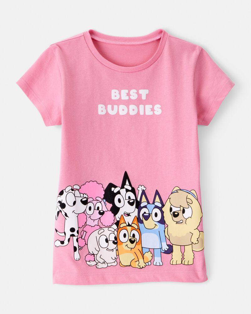 Toddler Girl Bluey Best Buddies Short-Sleeve Graphic Tee - Pink, image 1 of 2 slides