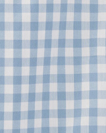 Kid Plaid Woven Long-Sleeve Button-Down Shirt - Blue, 