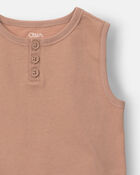 Toddler Boy Henley Tank - Tan, image 5 of 5 slides