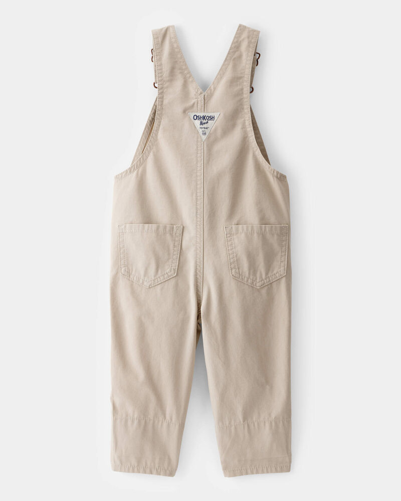 Baby Lightweight Canvas Overalls - Khaki, image 2 of 4 slides