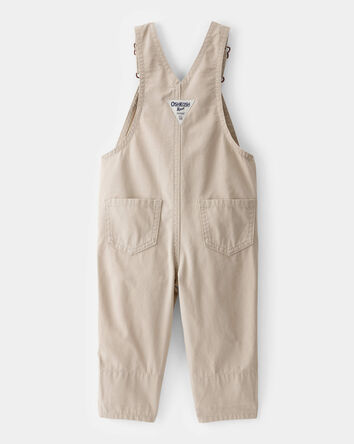 Baby Lightweight Canvas Overalls - Khaki, 