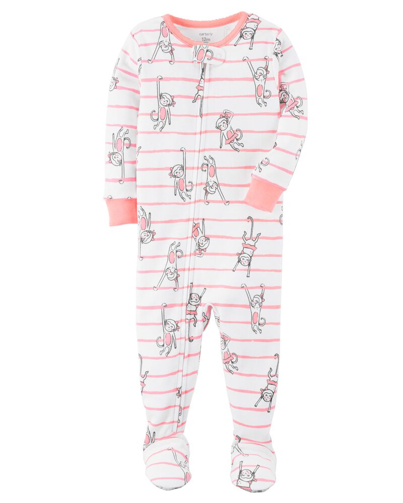 1 Piece Monkey Snug Fit Cotton Pjs Carters Com