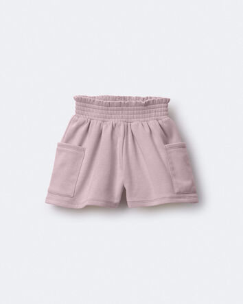 Toddler Girl Swing Shorts with Pockets - Rose, 