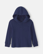 Toddler Boy Thermal Long-Sleeve Hoodie Top - Navy Blue, image 1 of 3 slides