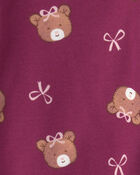 Baby Girl 4-Pack Bear & Bows Long-Sleeve Bodysuits, image 2 of 6 slides