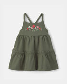 B&eacute;b&eacute; fille - Robe sans manches &agrave; broderie florale - Vert, image 1 sur 4 diapositives