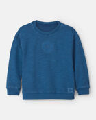 Tout-petit gar&ccedil;on - Chandail en jersey bouclette &agrave; logo OshKosh - Bleu, image 1 sur 2 diapositives