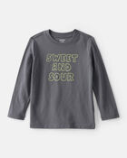 Toddler Boy Sweet and Sour Short-Sleeve Graphic Tee - Grey, image 1 of 3 slides