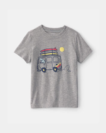 Tout-petit gar&ccedil;on - T-shirt &agrave; imprim&eacute; de requin en minifourgonnette- Gris, 