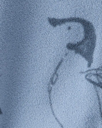 Baby Boy Penguin Microfleece Zip-Up Jacket - Blue, 