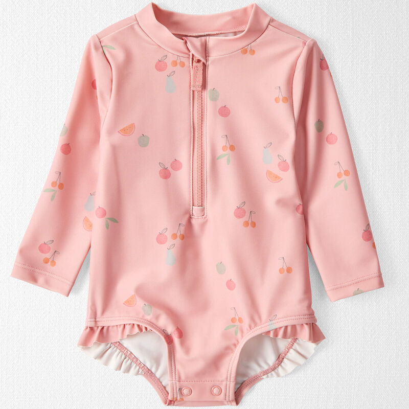 Fruit Print Baby Recycled Ruffle Swimsuit | Carter’s Oshkosh Canada