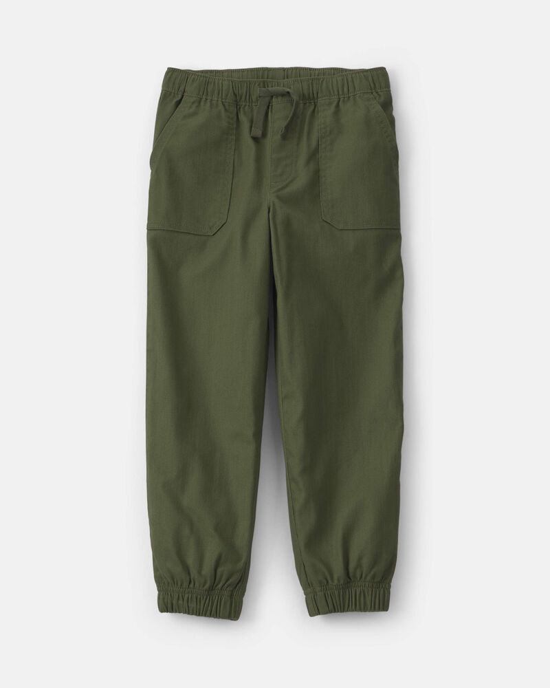 Boys Twill Joggers - Olive Green, image 1 of 5 slides