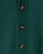 Baby Boy Quilted Long-Sleeve Jumpsuit - Green, image 2 of 3 slides