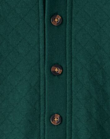 Baby Boy Quilted Long-Sleeve Jumpsuit - Green, 