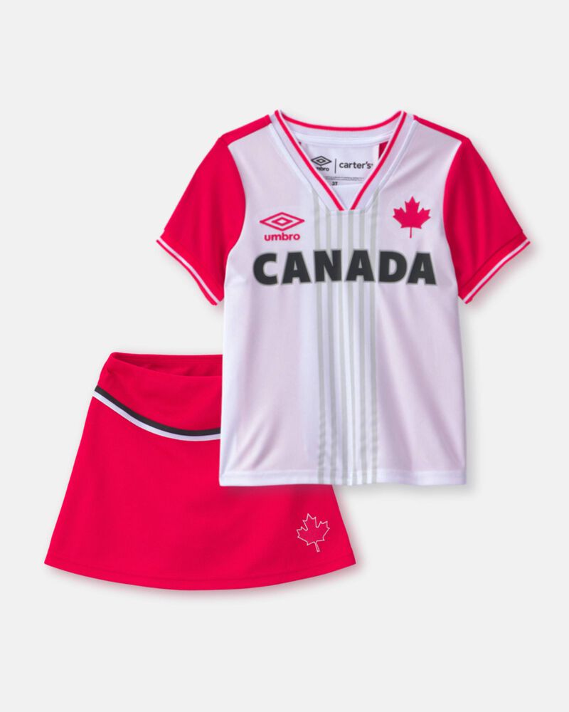 Toddler Girl 2-Piece Umbro Canada Soccer Jersey & Skort Set - Red/White, image 1 of 9 slides