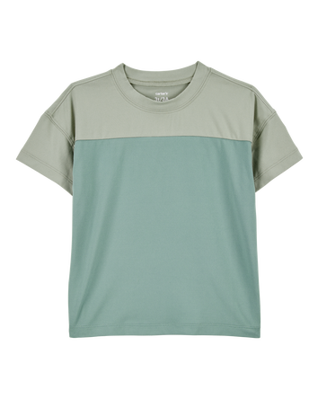 Toddler Colourblock Knit Short-Sleeve Tee - Green, 