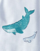 Baby 2-Pack Whale PurelySoft Pull-On Pants - Blue, image 4 of 7 slides