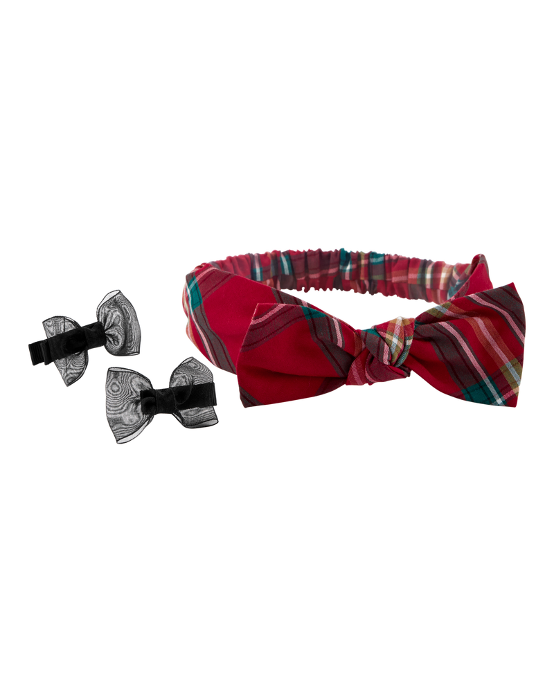 Baby 3-Piece Christmas Holiday Hair Accessories, image 1 of 1 slides