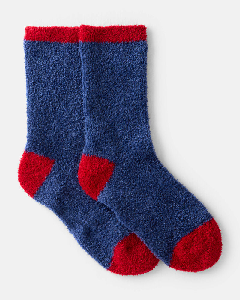 Kid Striped Crew Socks - Navy/Red, image 1 of 2 slides