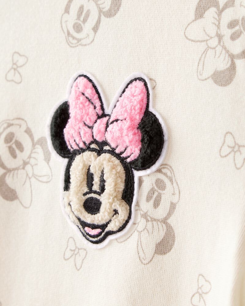 Girls Disney&copy; Minnie Mouse Pullover Sweatshirt - Cream, image 2 of 2 slides