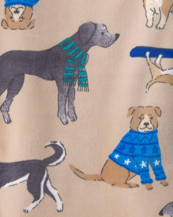 Tout-petit gar&ccedil;on - Pyjama 2 pi&egrave;ces ajust&eacute; en DreamPlush &agrave; manches longues &agrave; imprim&eacute; chien - Beige, 