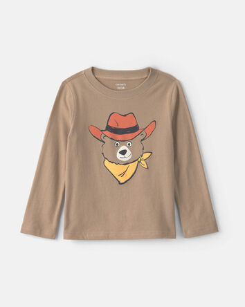 Toddler Boy Bear Long-Sleeve Graphic Tee - Brown, 