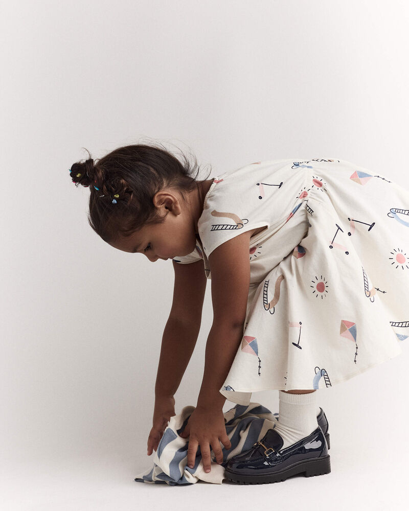 Toddler Girl Avenue Twirl™ Dress in Park Day Print - Cream, image 4 of 8 slides