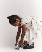 Toddler Girl Avenue Twirl™ Dress in Park Day Print - Cream, image 4 of 8 slides