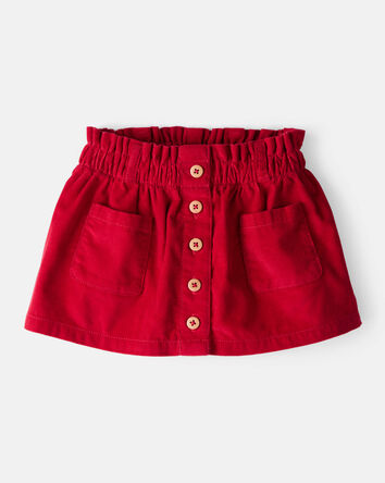 Baby Girl Corduroy Skort - Red, 