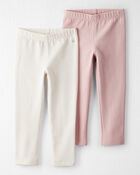 Toddler Girl 2-Pack Sweatpants Made with Organic Cotton, image 1 of 6 slides