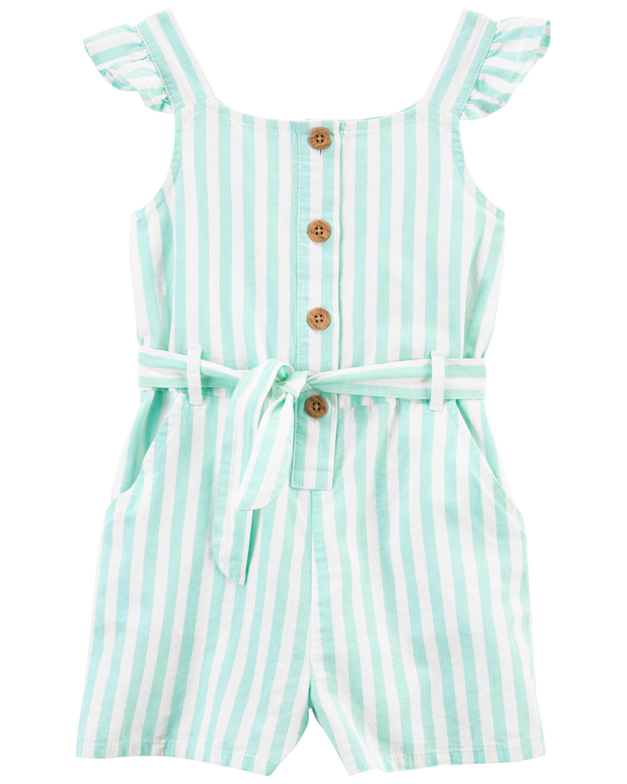 Striped Linen Romper