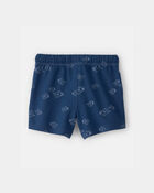 Toddler Boy Fish French Terry Shorts - Blue, image 2 of 4 slides