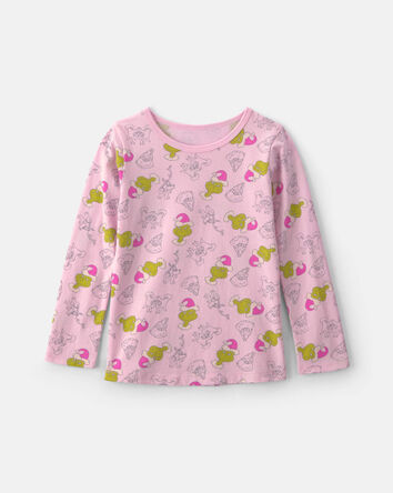 Girls Dr. Seuss&trade; The Grinch Christmas Long-Sleeve Graphic Tee - Pink, 
