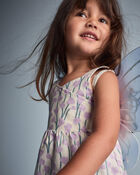 Toddler Girl Peplum Tank Top in Wildflower Print - Cream, image 5 of 6 slides