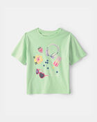 Girls 'Beach Season' Summer Graphic Tee - Green, image 1 of 4 slides