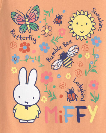 Filles - T-shirt &agrave; imprim&eacute; de fleurs et de papillons MiFFY &ndash; Orange, 