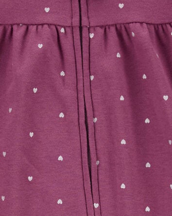 Baby Heart 2-Way Zip Cotton Sleeper Pyjamas, 