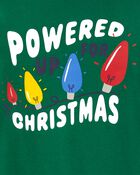 Adult 2-Piece Christmas Lights Cotton & Velboa Pyjamas, image 2 of 3 slides