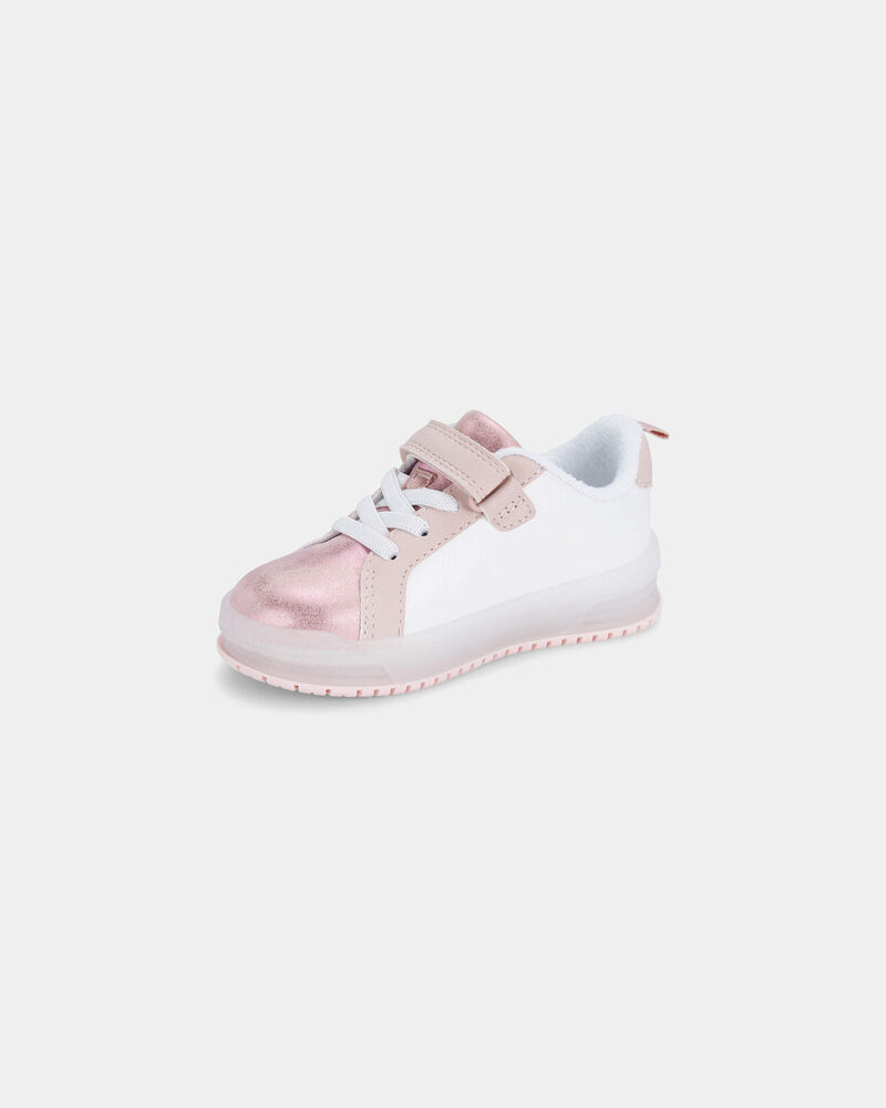 Toute-petit fille - Chaussures d&eacute;contract&eacute;es lumineuses &ndash; Blanc/Rose, image 6 sur 6 diapositives