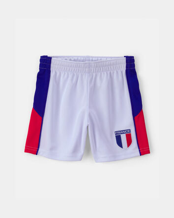 Toddler Umbro France Mesh Soccer Shorts - Blue/Red/White, 