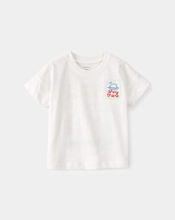 Baby 'Ahoy There' Graphic Tee - White, 