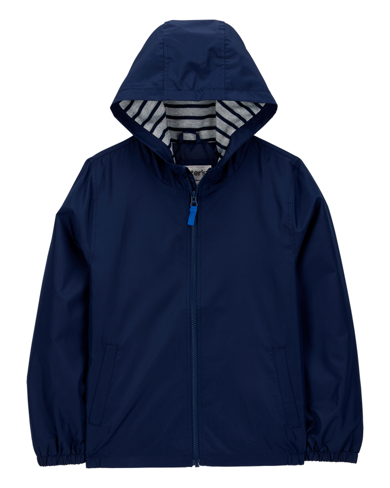 Kid Solid Windbreaker Jacket - Navy, image 1 of 3 slides