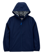 Kid Solid Windbreaker Jacket - Navy, image 1 of 3 slides