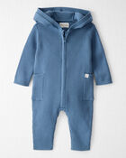Baby Organic Cotton Ribbed Sweater Knit Jumpsuit, image 1 of 5 slides