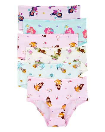 Kid 6-Pack Disney Princesses Stretch Cotton Undies, 