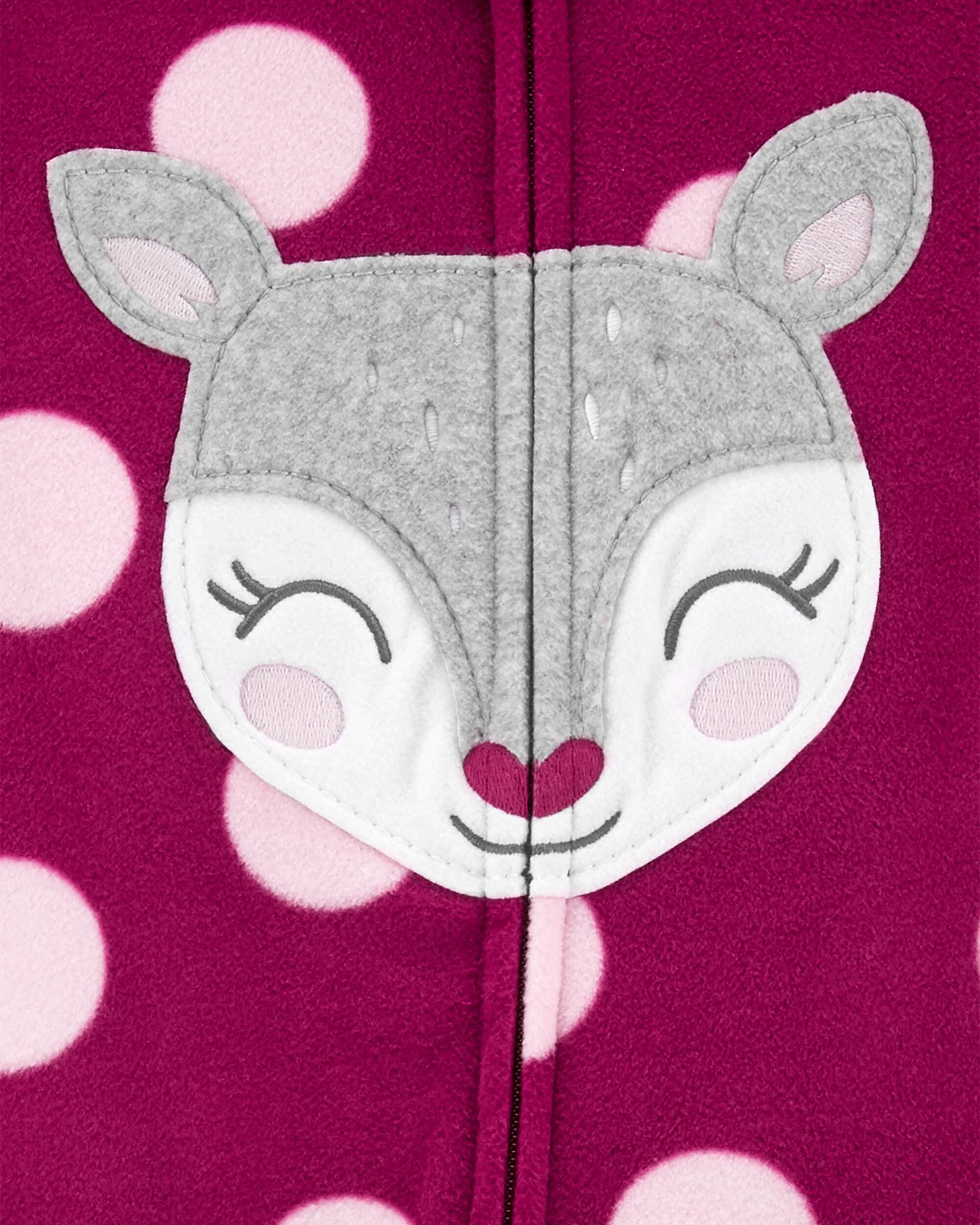 1 Piece Deer Fleece Footless PJs