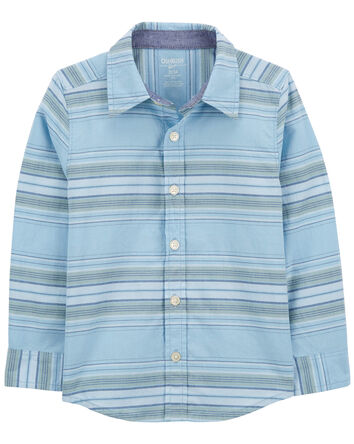 Baja Stripe Button-Front Shirt, 